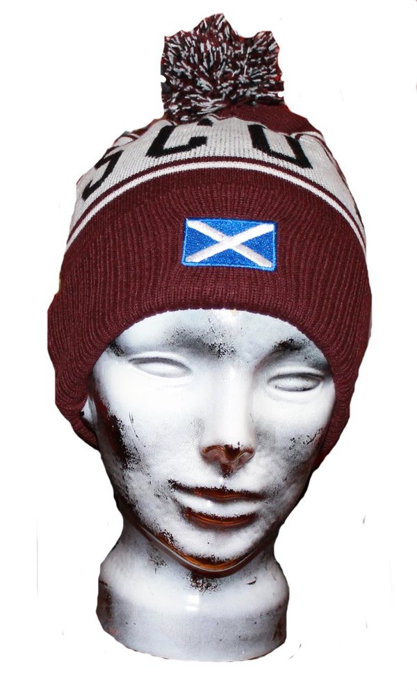 Ski Hat  Scotland mit Bommel