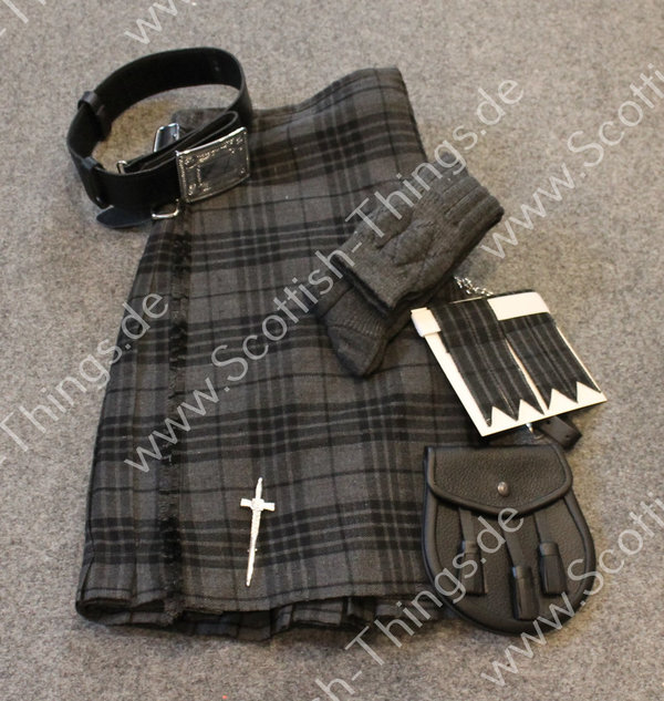 Kilt Outfit grey Highlander Gr. 30  inch